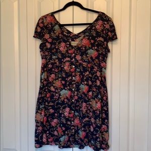 Denim and supply babydoll dress with pockets